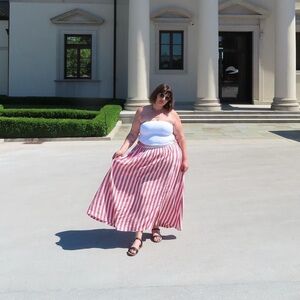 Ava & Viv Linen Maxi A-Line Skirt (US 2X)